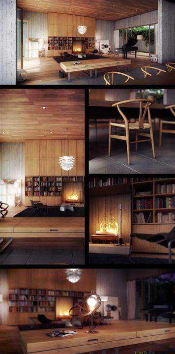 Artistic and Intellectual Modern Wood Living Rooms