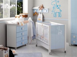 Attractive Babies Room Furniture Design with Lovely Giraffe Themes blue