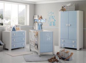 Attractive Babies Room Furniture Design with Lovely Giraffe Themes blue complete