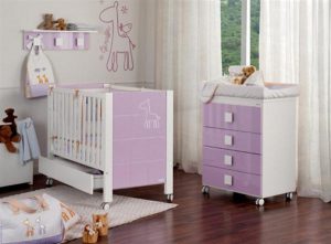 Attractive Babies Room Furniture Design with Lovely Giraffe Themes purple
