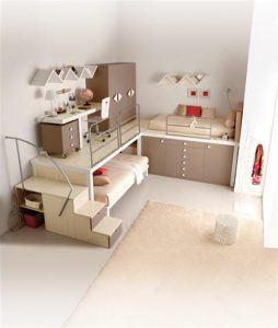 Attractive Italian Loft Bedrooms for Teens beige