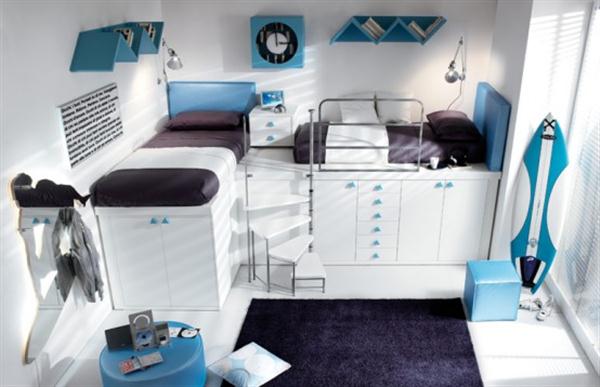Attractive Italian Loft Bedrooms for Teens blue