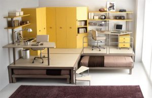 Attractive Italian Loft Bedrooms for Teens yellow