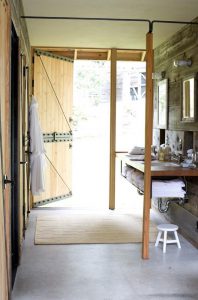 Attractive and Eye catching Wooden Home Design by Shed bathroom