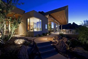 Awesome Modern Residence Design at night view