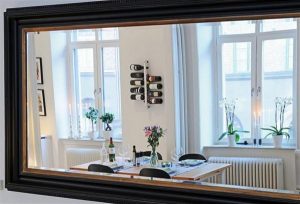 Beautiful Scandinavian Apartment Design by mirror reflection