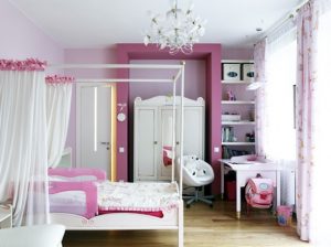 Bright color Kids Bedroom Contemporary Apartment with Two Level Interior Design