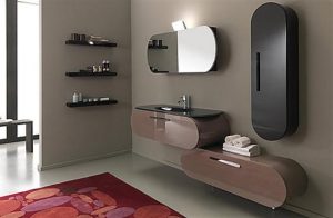 Colorfull and Cute Bathroom Furniture Sets Ideas brown and black