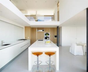 Contemporary California House Design White kitchen