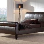 Contemporary and Beautiful dark brown Sleigh Beds Design Ideas