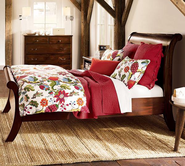 Contemporary and Beautiful wooden Sleigh Beds Design Ideas