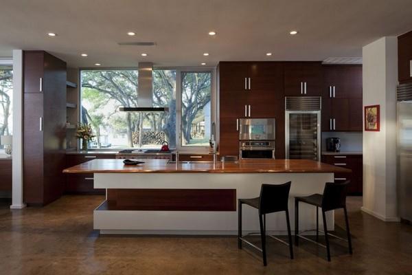 Contemporary and Elegant Lakeside Home Design by Dick Clark Architecture kitchen