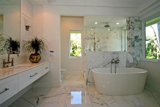 Contemporary and Luxury House Design in Miami Florida Bathroom with Bathtubs