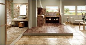 Contemporary and Unique Ceramic Floor and Wall Tiles Brown Log
