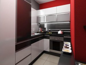 Contemporary small kitchen Apartment Design by Neopolis