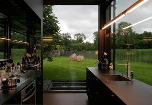 Cute kitchen design Design with the Surrounding beautiful Grassland