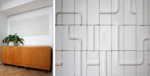 Delightful Scandinavian Home Design by Linea Studio with unique wall details