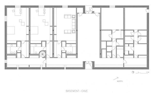 Delightful White Villa Design in New York basement siteplan