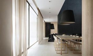 Dining room Black and White Interior Design