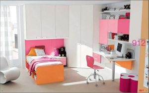 Pink and orange Kids Bedroom Decorating Ideas