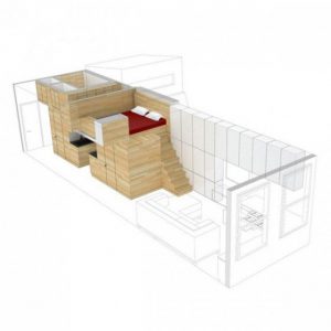 Sketch of Awesome Space Maximization square feet Small Studio Apartment x