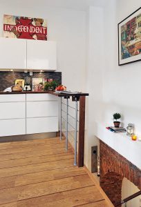 Unique Swedish Apartment Design Inspiration with wooden floor