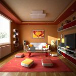 Warm Colored Artistic and Intellectual Living Rooms