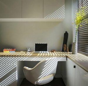 Work desk at Awesome Space Maximization square feet Small Studio Apartment x
