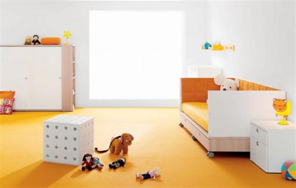 bright orange Baby Room Inspiration