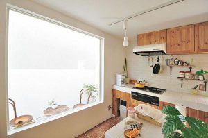 creative kitchen decor on Home with Futuristic Design in Japan