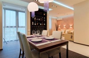 minimalist dinning room on Apartment with Cool Interior Design Ideas