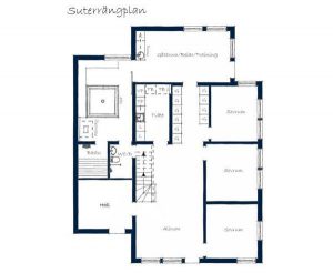 siteplan of Awesome and Simply White House Design in Sweden