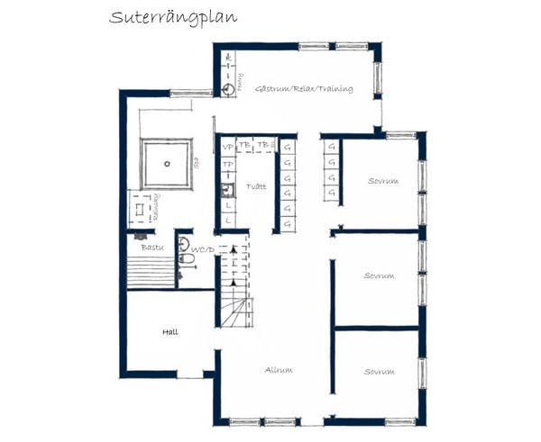 siteplan of Awesome and Simply White House Design in Sweden