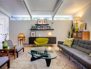 Contemporary Mid Century Home Design Living Room Ideas
