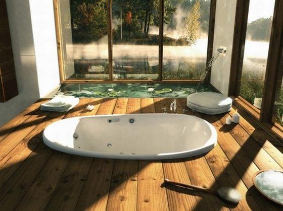 Contemporary Romantic Bathroom Design with Spa Like Bathtub Oriental Ideas