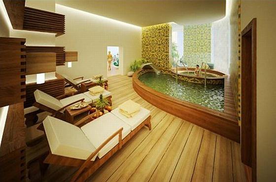 Contemporary Romantic Bathroom Design with Spa Like Bathtub Very Luxury