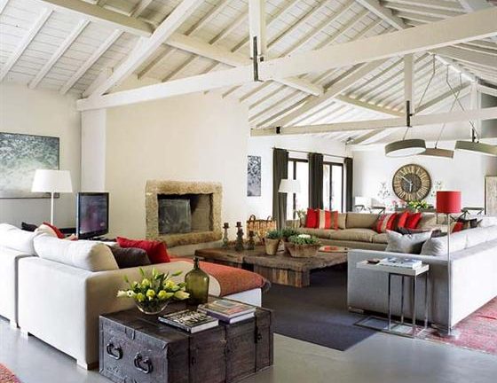 Contemporary Romantic Country Style Home Design Main Room