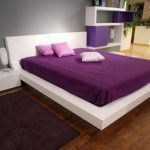 Contemporary Shelves for Minimalist and Modern purple Bedroom