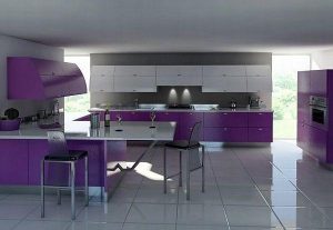 Contemporary Violet Kitchen Decorating Inspiration match with white themes