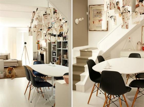 Contemporary Warm Interior Design with Neutral Color Scheme Study Room