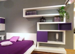 Contemporary zigzag Shelves for Minimalist and Modern Bedroom