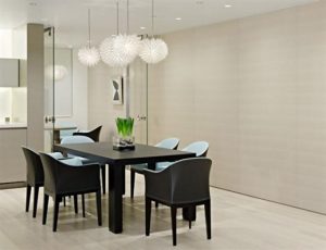 Modern warm dining room apartment design