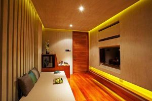 creative livingroom design on Beachfront resort Design with green Concept