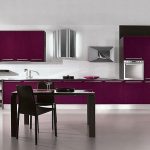 elegant Contemporary Violet Kitchen Decorating Inspiration