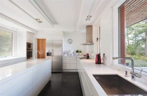 Cozy Lakeside villa and comfortable patio kitchen interior