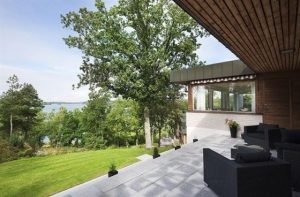 Cozy Lakeside villa and comfortable patio the patio view