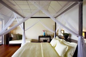 Cozy Lily Resort in Maldives bedding canopy