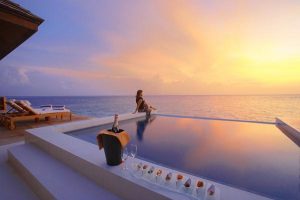 Cozy Lily Resort in Maldives with sunset view