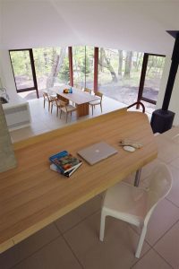 Cozy and Elegant Villa Design Inspiration in Nagano Japan working corner