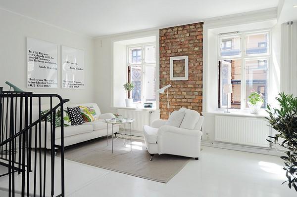 Luxurious Apartment duplex Design with White Stylish Concept